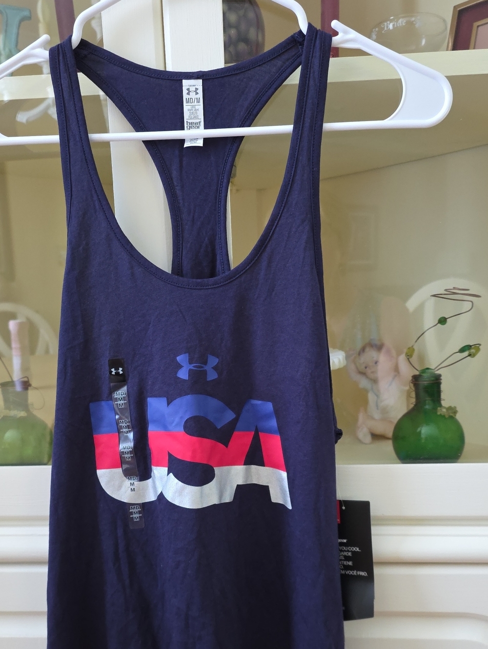 Under Armour Navy Blue USA Graphic Racerback Tank